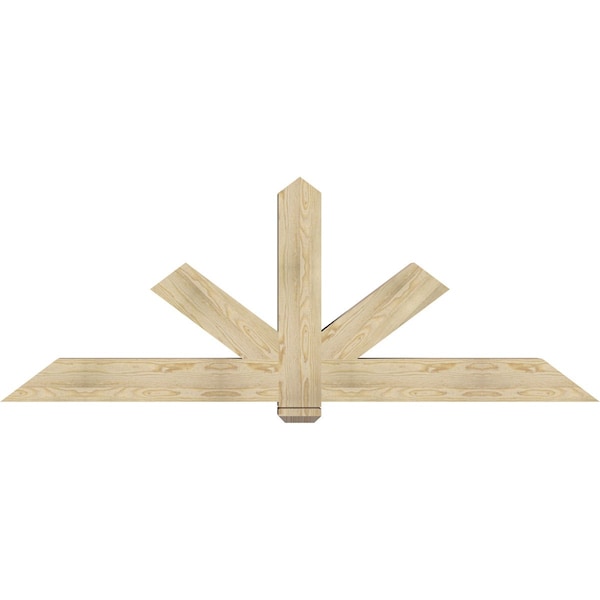 Ekena Millwork Kennewick Rough Sawn Timber Gable Bracket, Douglas Fir, 84"W x 31"H x 6"D x 6"F, 9/12 Pitch GBW084X31X0606KEN00RDF - main